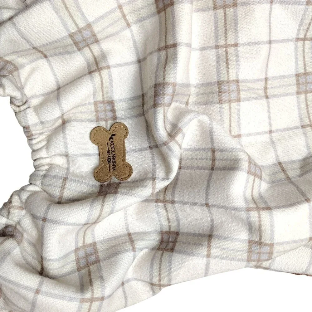 Koolaburra By UGG Xander Large Dog Pajamas With Brown Plaid Design